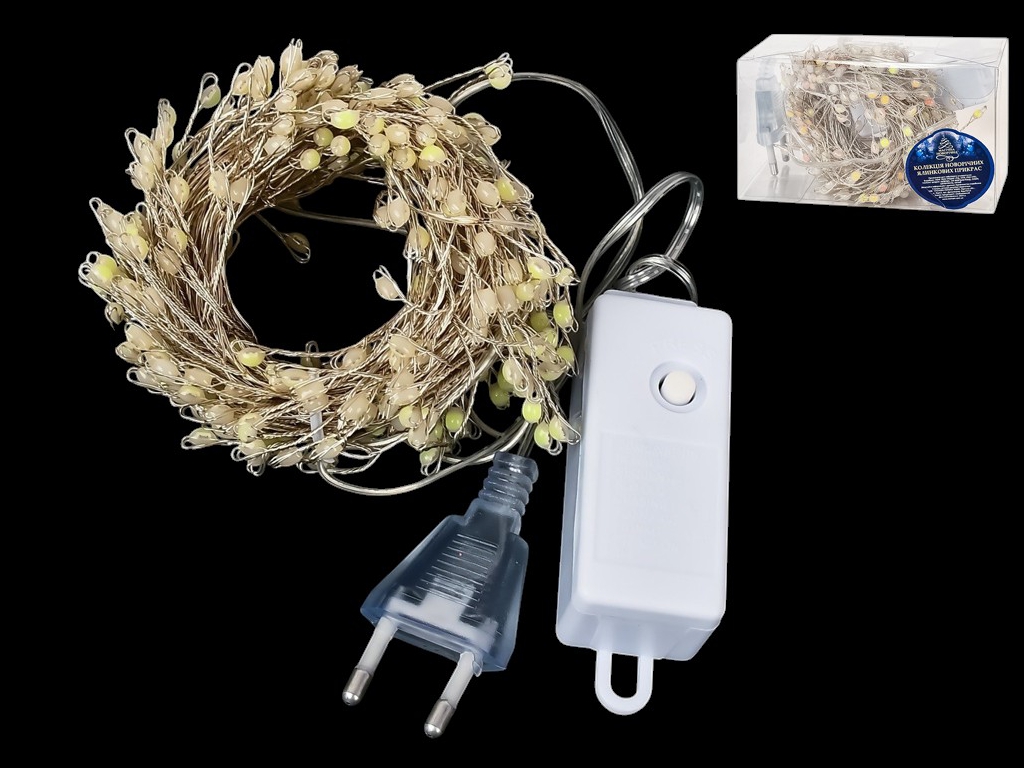 Гірлянда світлодіодна біла Роса 10м 300LED, M48256-W