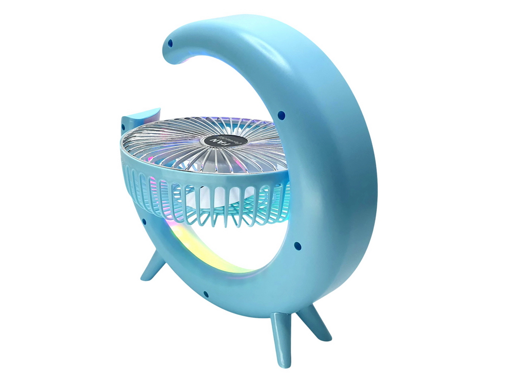 Вентилятор настольный аккумуляторный USB 24 см, с LED-подсветкой, Fan Music