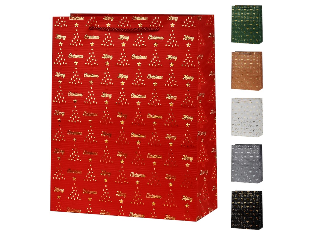 Пакет новогодний бумажный XS "Christmas tree" 15х14х7см, R32991-XS