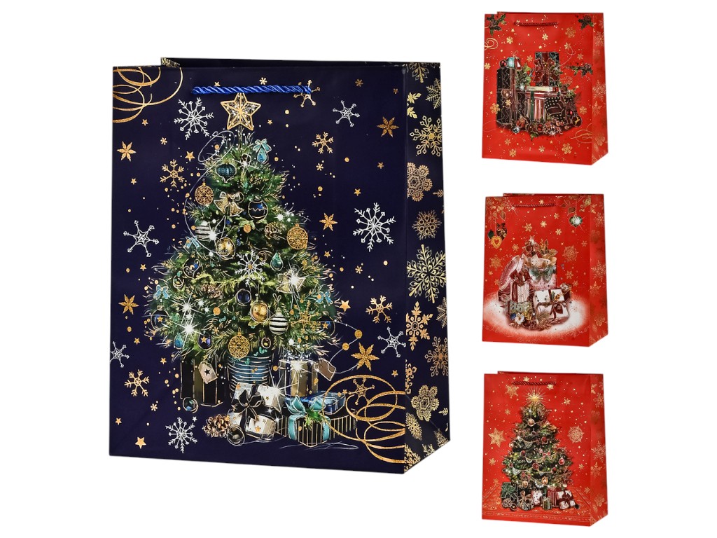 Пакет новогодний бумажный S "Christmas presents" 18х23х8см, R32996-S