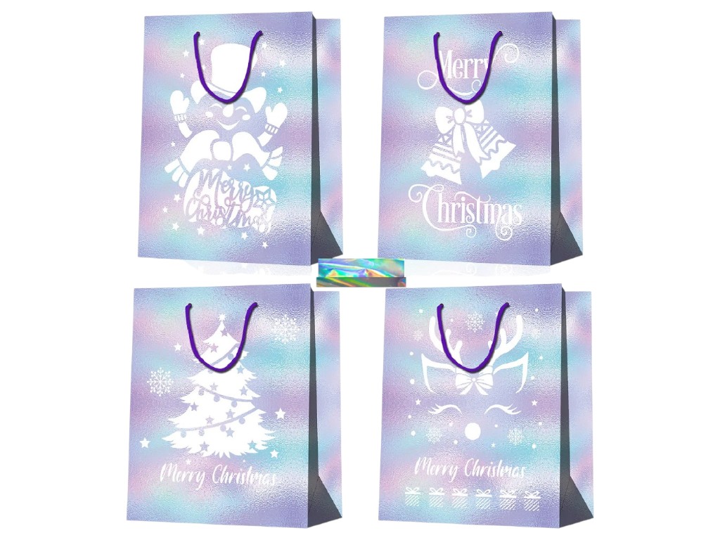 Пакет новорічний паперовий L Merry Christmas 31х42х12см, R33091-L