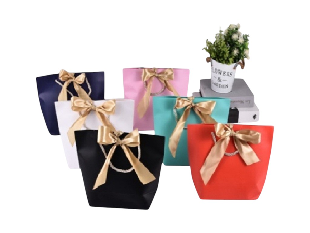 Пакет подарунковий паперовий L Chic bow 37х25х11см