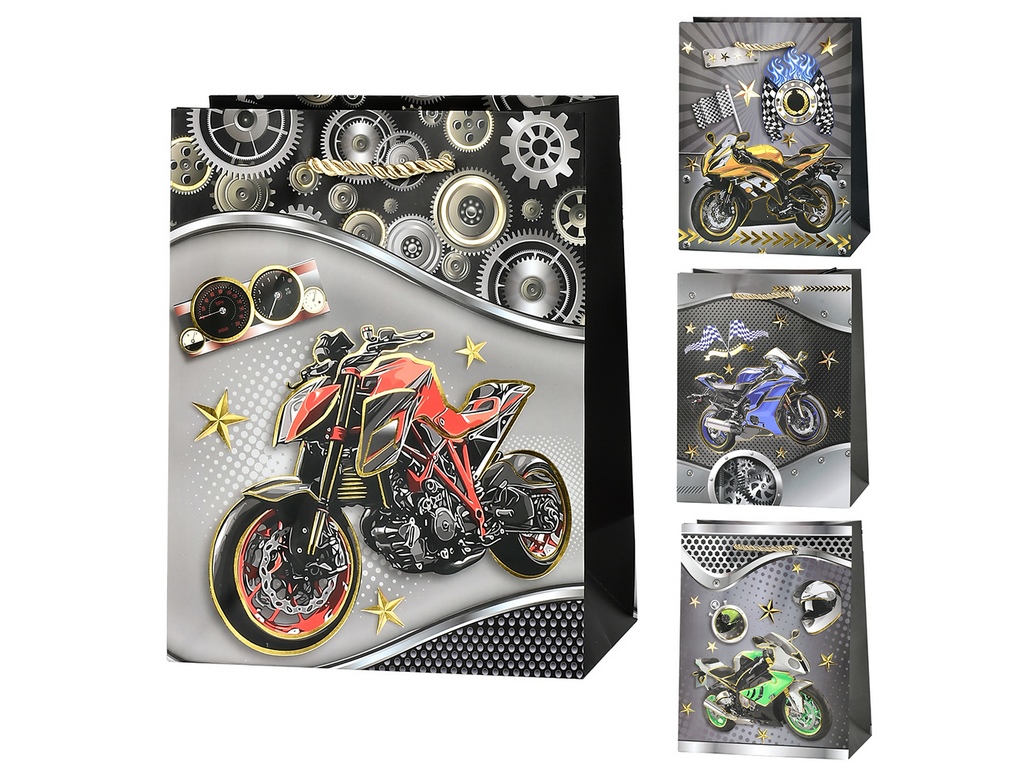 Пакет подарунковий паперовий S Motorbike 18х23х10см