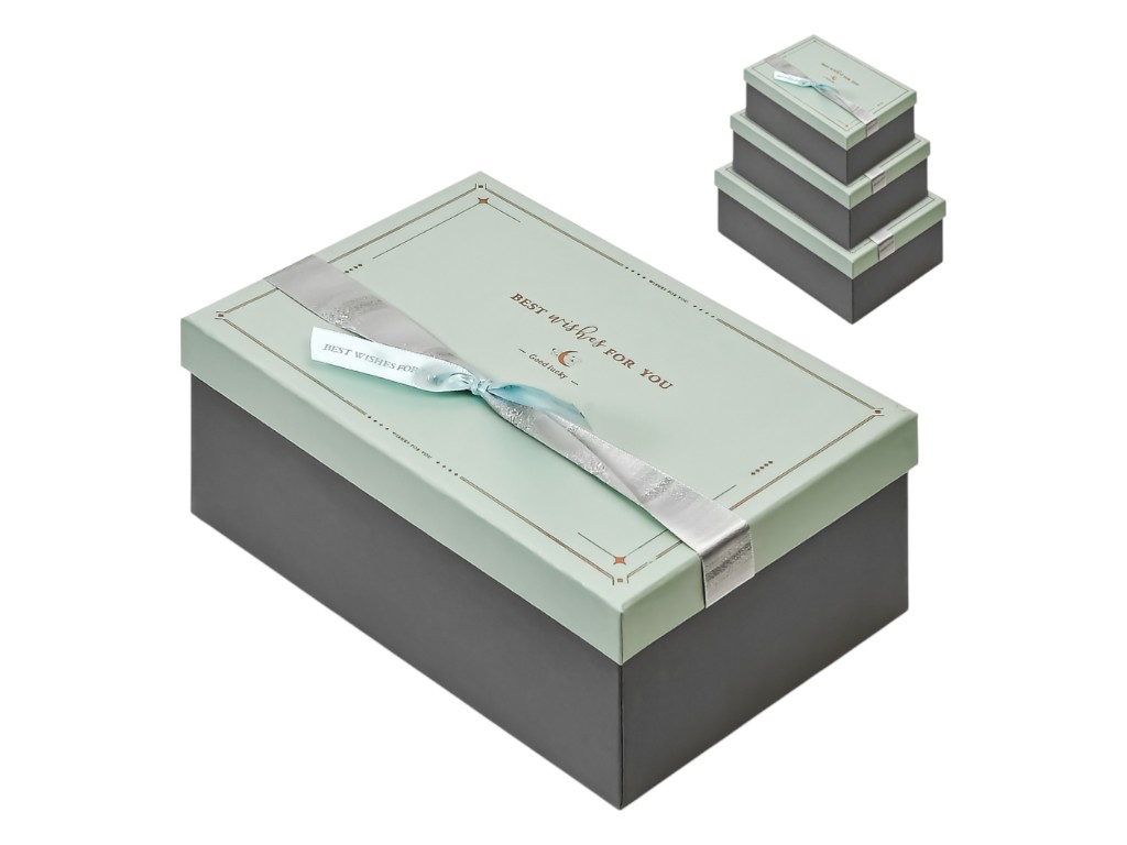 Коробка подарочная Minimalism 23 см, набор 3 шт, картон, RZ3294LG