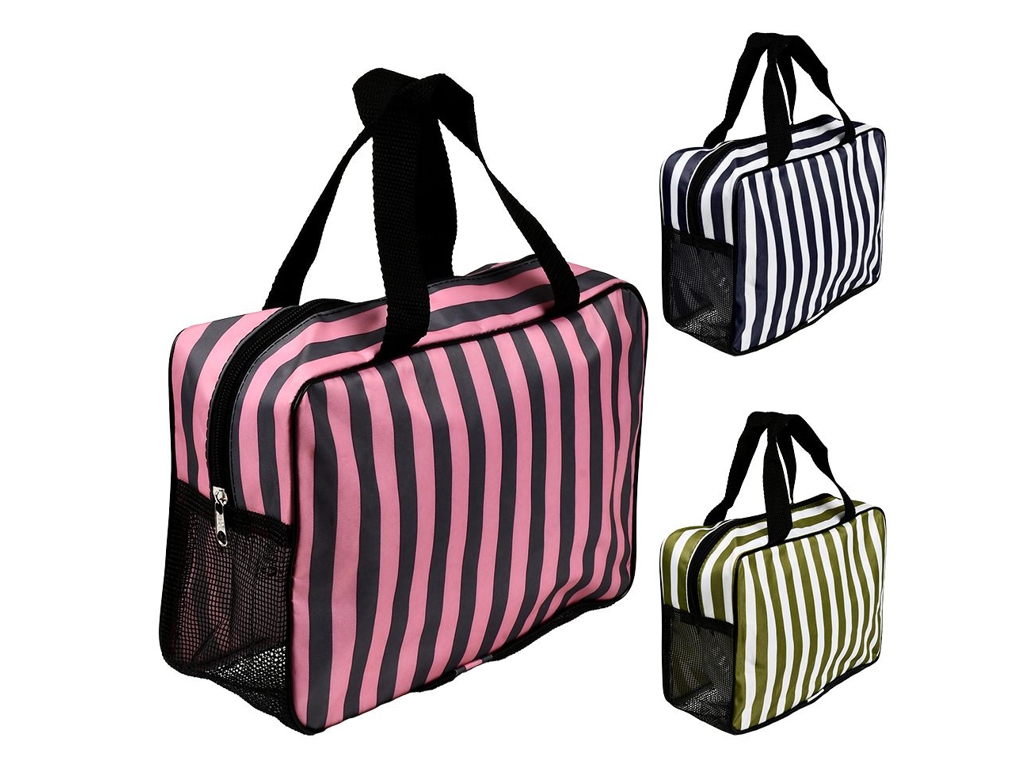 Косметичка дорожня Stripes, 26×18×9.5 см, текстиль/ПВХ, R33381, 3 види