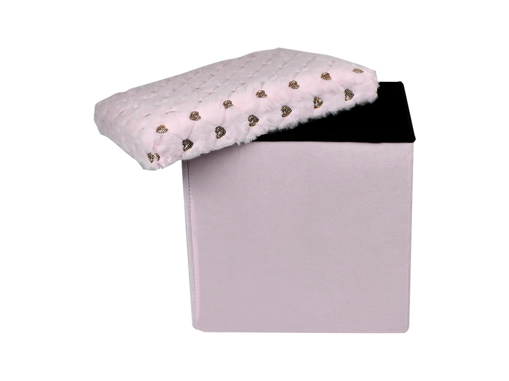 Тумба-пуф складной, Golden dots, 35×35×33 см, фланель/МДФ/ППУ, R33444, 4 цвета