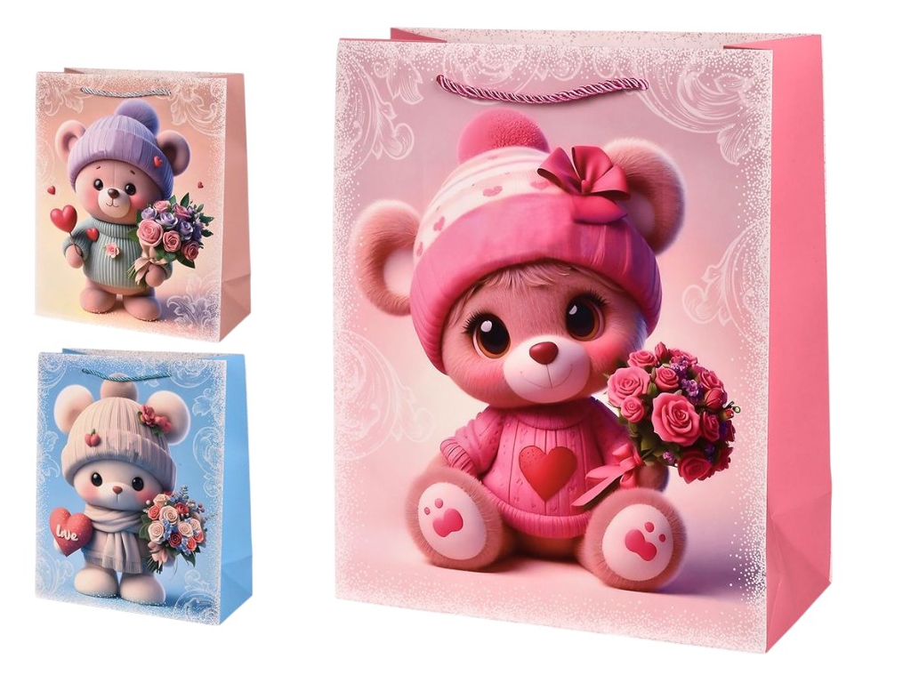 Пакет подарунковий паперовий M With love 26х32х10см, R33504-M