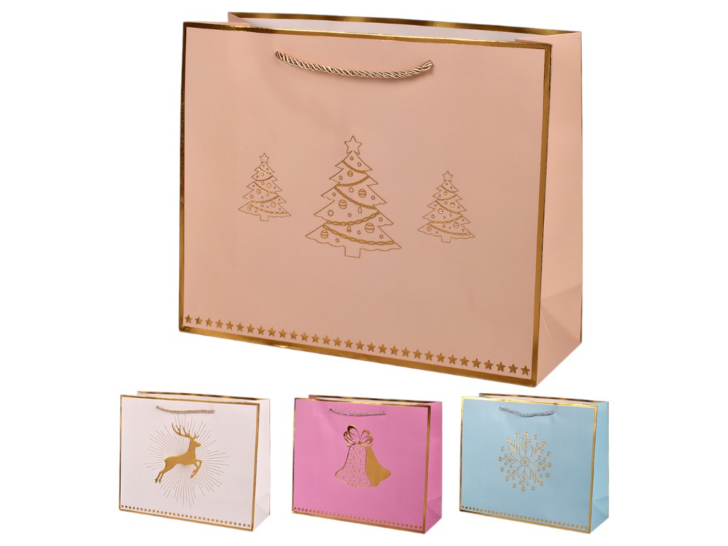 Пакет новогодний бумажный S "Christmas magic" 23х18х10см, R33724-S