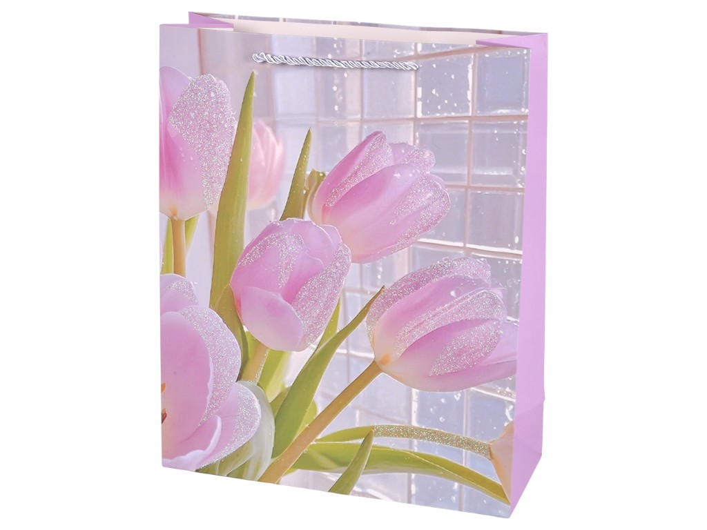 Пакет подарочный бумажный S "Tulips" 18х24х8.5см, R34424-S
