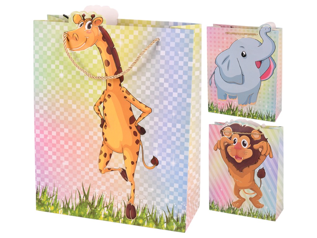 Пакет подарочный бумажный L "ZOO" 30*41.5*21см R34501-L