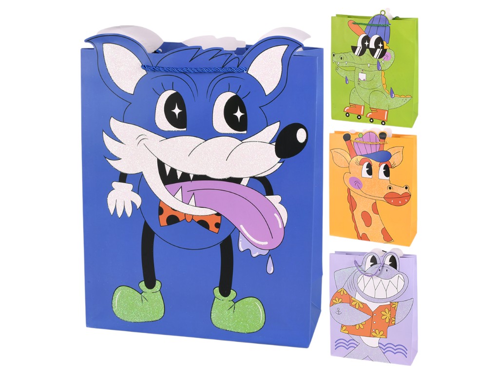 Пакет подарочный бумажный L "Animals" 31х40х12см, R34684-L