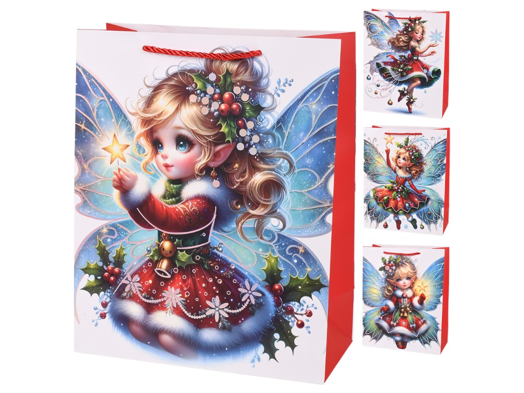 Пакет новогодний бумажный L "Fairy" 31х41х12см, R34825-L