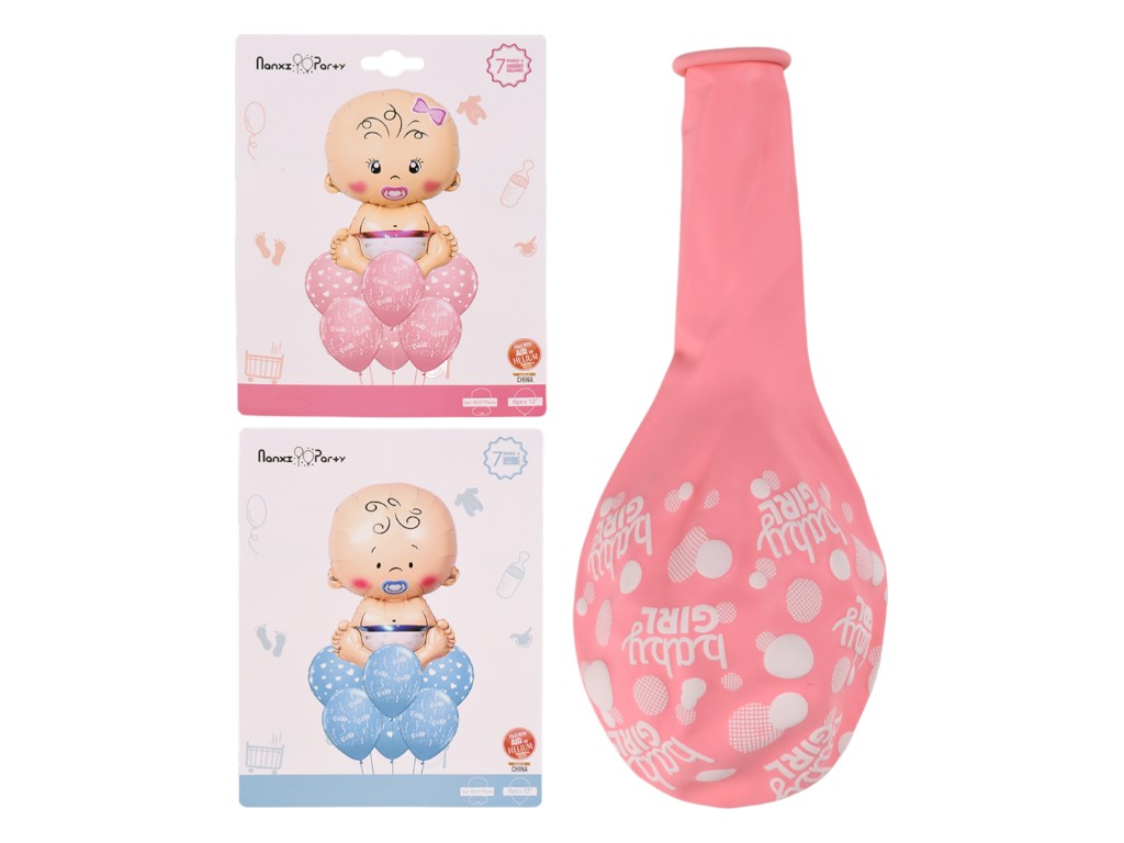 Набор воздушных шаров Baby 7 шт, латекс-фольга, 2 вида (цена за набор), R35119