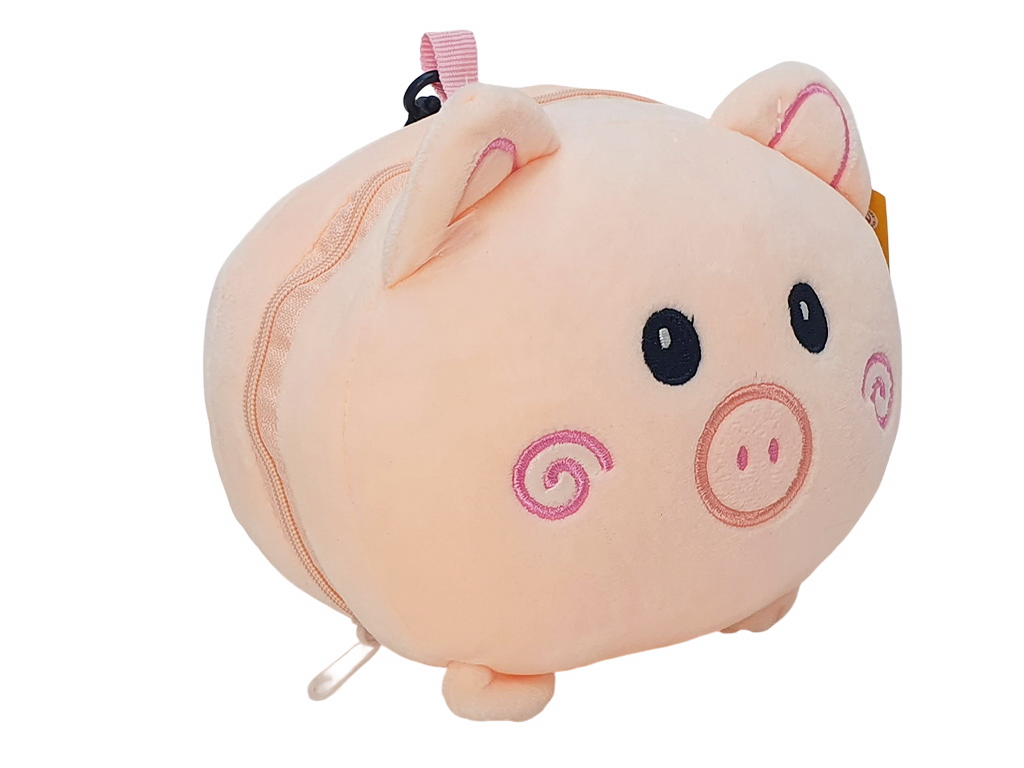 Подушка с маской дорожная под шею Piglet 25х7см