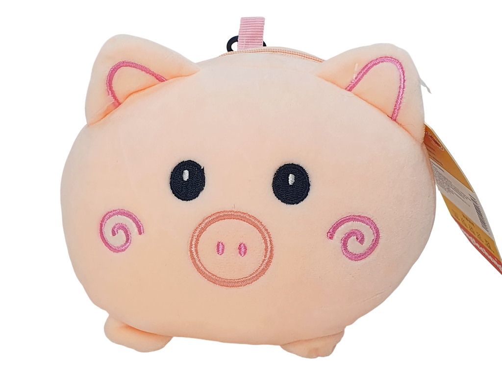 Подушка с маской дорожная под шею Piglet 25х7см