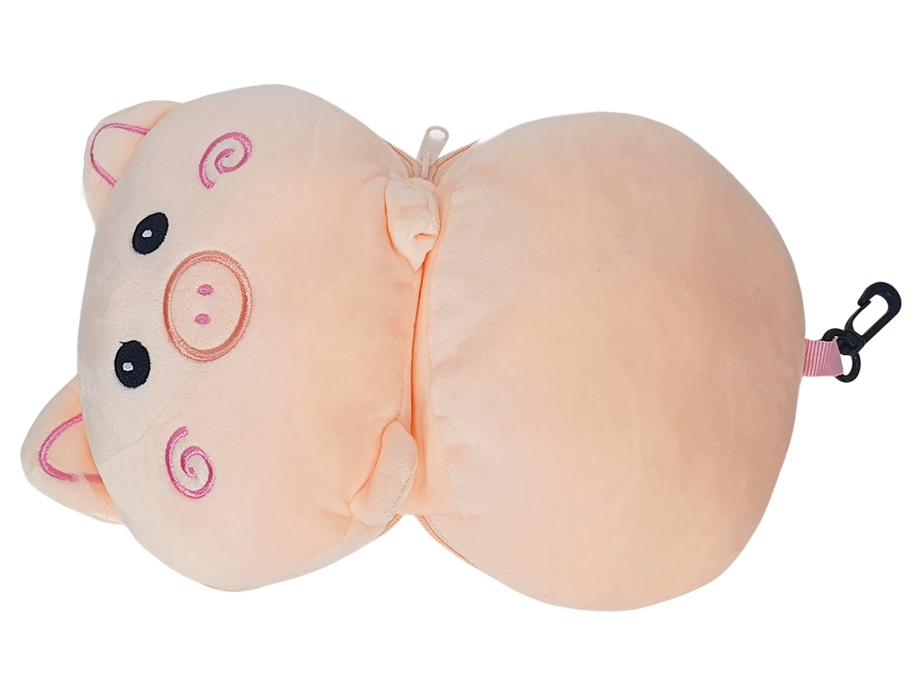 Подушка с маской дорожная под шею Piglet 25х7см
