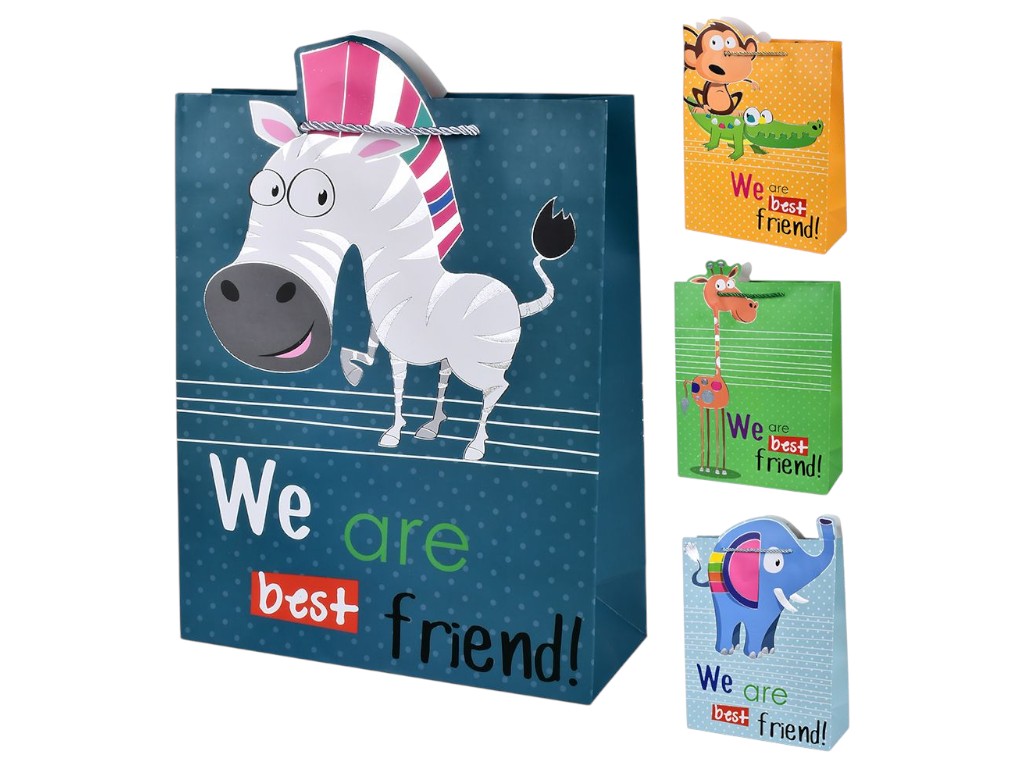 Пакет подарочный бумажный S "Best friend" 18х23х10см, R95480-S