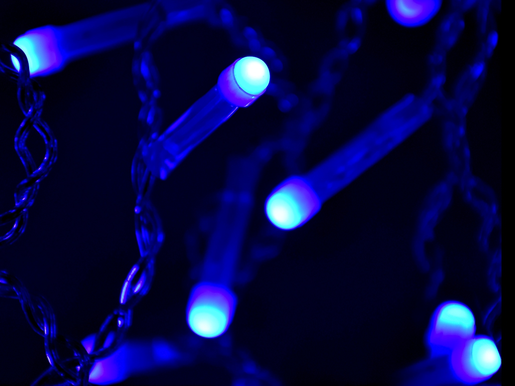 Гирлянда бахрома светодиодная Blue 3м*25-50см 96led, R95865-B