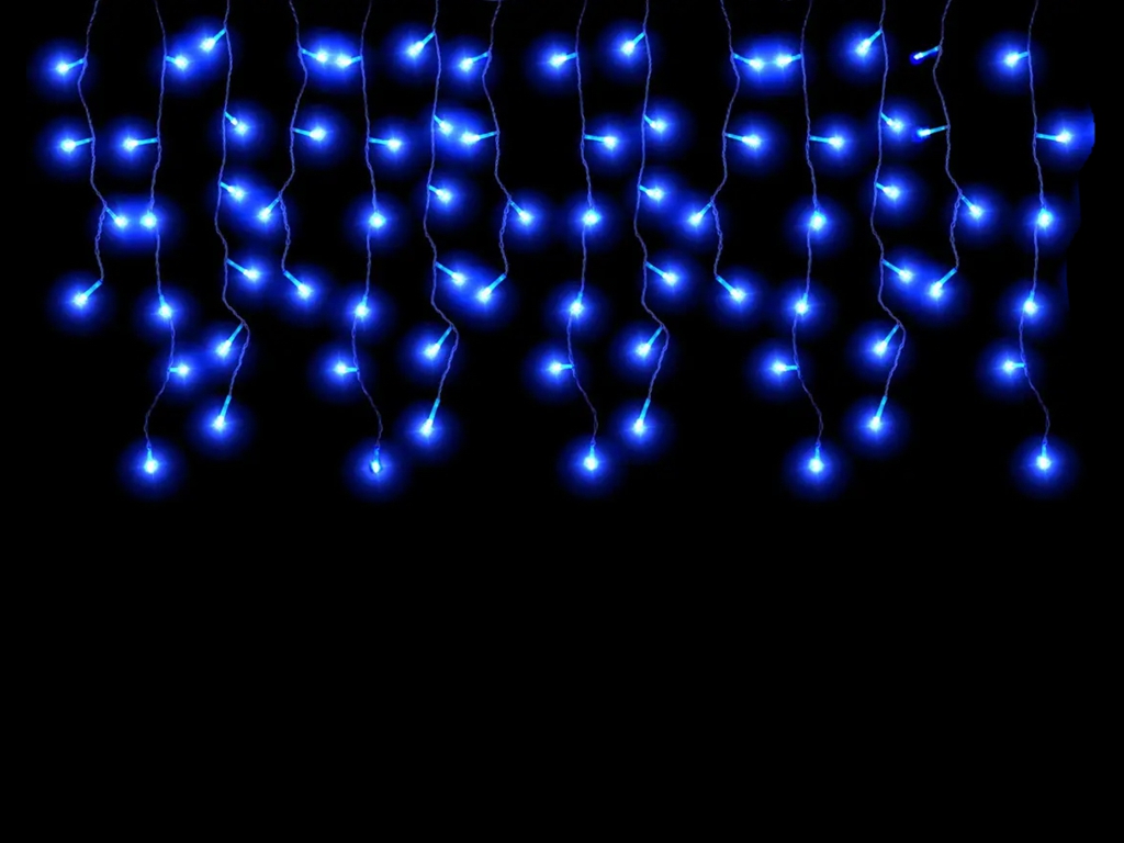 Гирлянда бахрома светодиодная Blue 3м*25-50см 96led, R95865-B