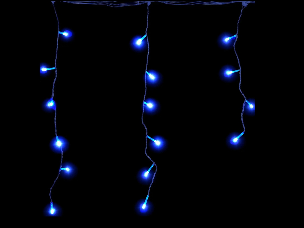 Гирлянда бахрома светодиодная Blue 3м*25-50см 96led, R95865-B
