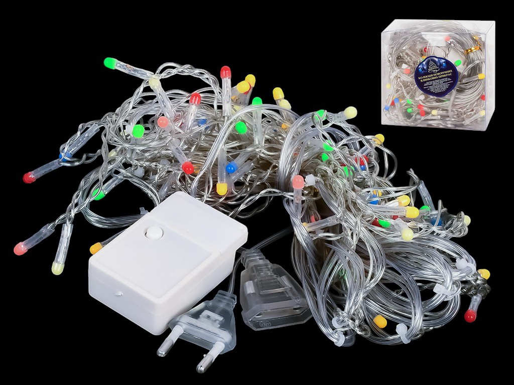 Гирлянда бахрома светодиодная Multicolor 3м*25-50см 96led, R95865-C