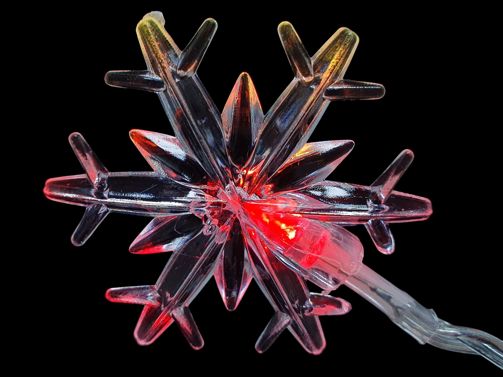 Гирлянда светодиодная Snowflakes 3м цветная 20led, 2AA+USB, R95869-C