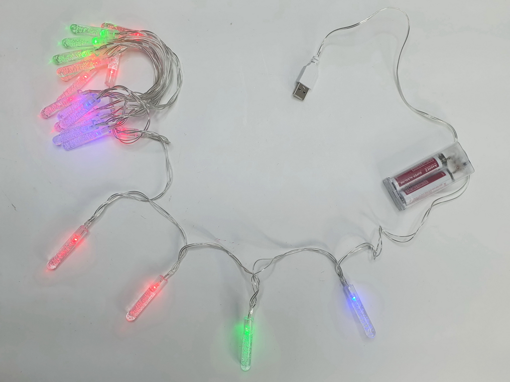 Гирлянда светодиодная Firefly 3м цветная 20led, 2AA+USB, R95884-C
