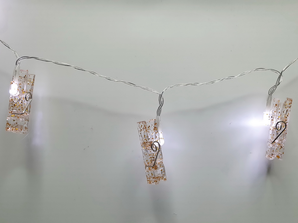 Гірлянда світлодіодна Прищіпки 3м біла 20led, 2AA, R96133-W