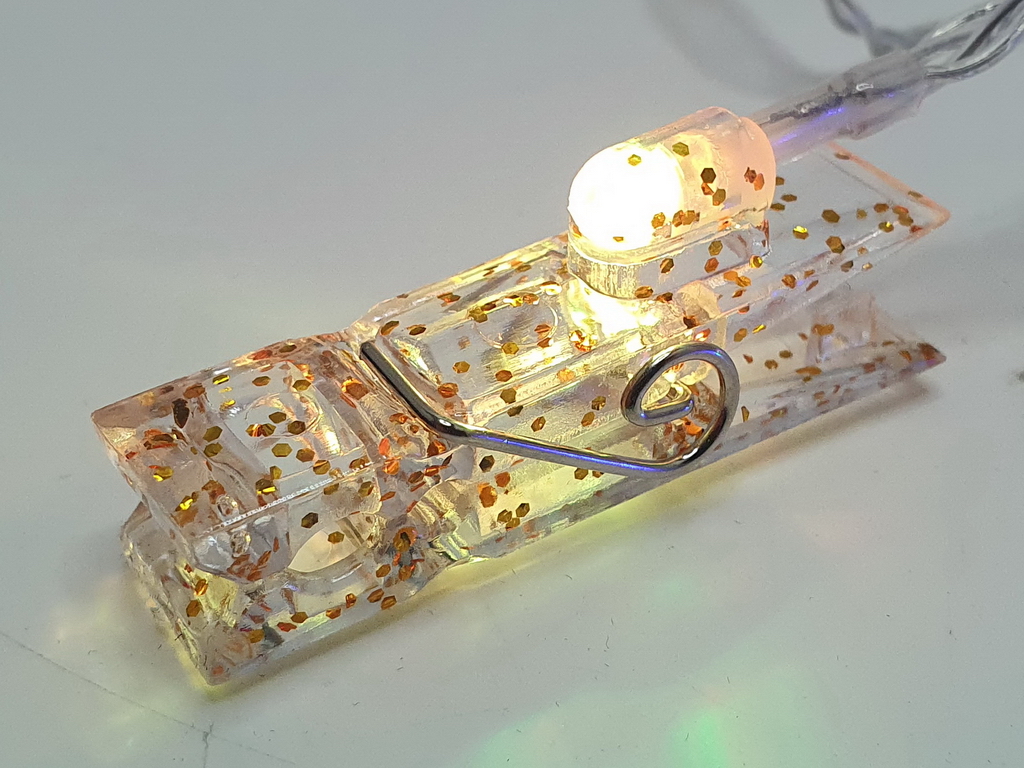 Гирлянда светодиодная Прищепки 3м желтая 20led, 2AA, R96133-Y