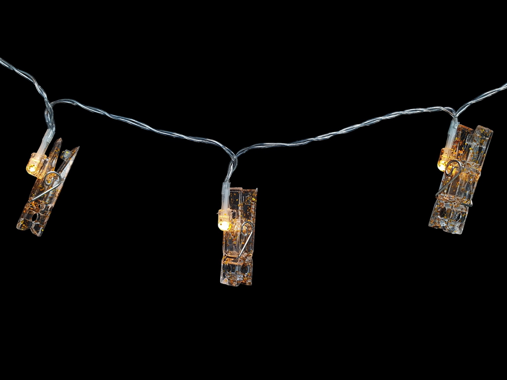 Гирлянда светодиодная Прищепки 3м желтая 20led, 2AA, R96133-Y