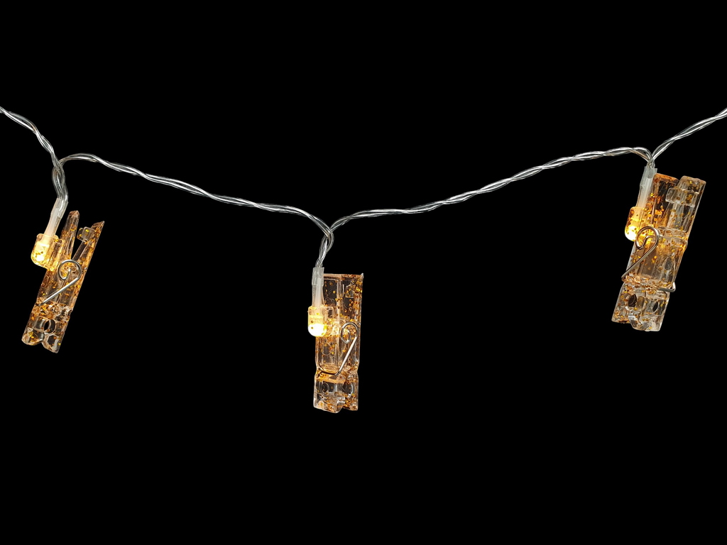 Гирлянда светодиодная Прищепки 3м желтая 20led, 2AA, R96133-Y