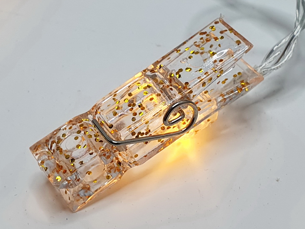 Гирлянда светодиодная Прищепки 3м желтая 20led, 2AA, R96133-Y