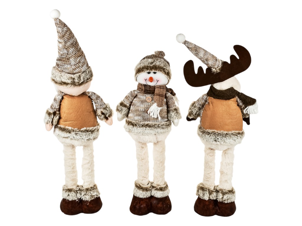 Фигура новогодняя Santa&amp;Co 60см, ноги-телескоп, R96535