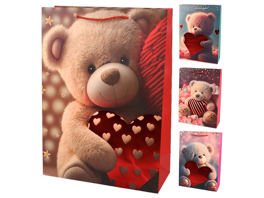 Пакет подарочный бумажный L "Teddy" 30х41.5х12см, R97007-L