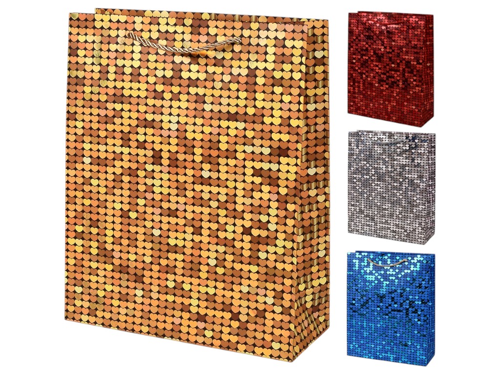 Пакет подарочный бумажный S "Glitter" 18х23х10см, R98352-S