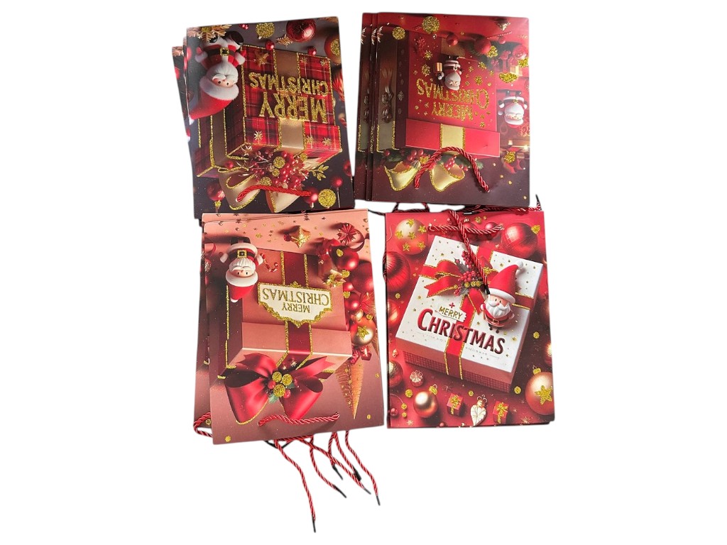 Пакет новогодний бумажный L "Merry Christmas" 30х41.5х12см, R99642-L