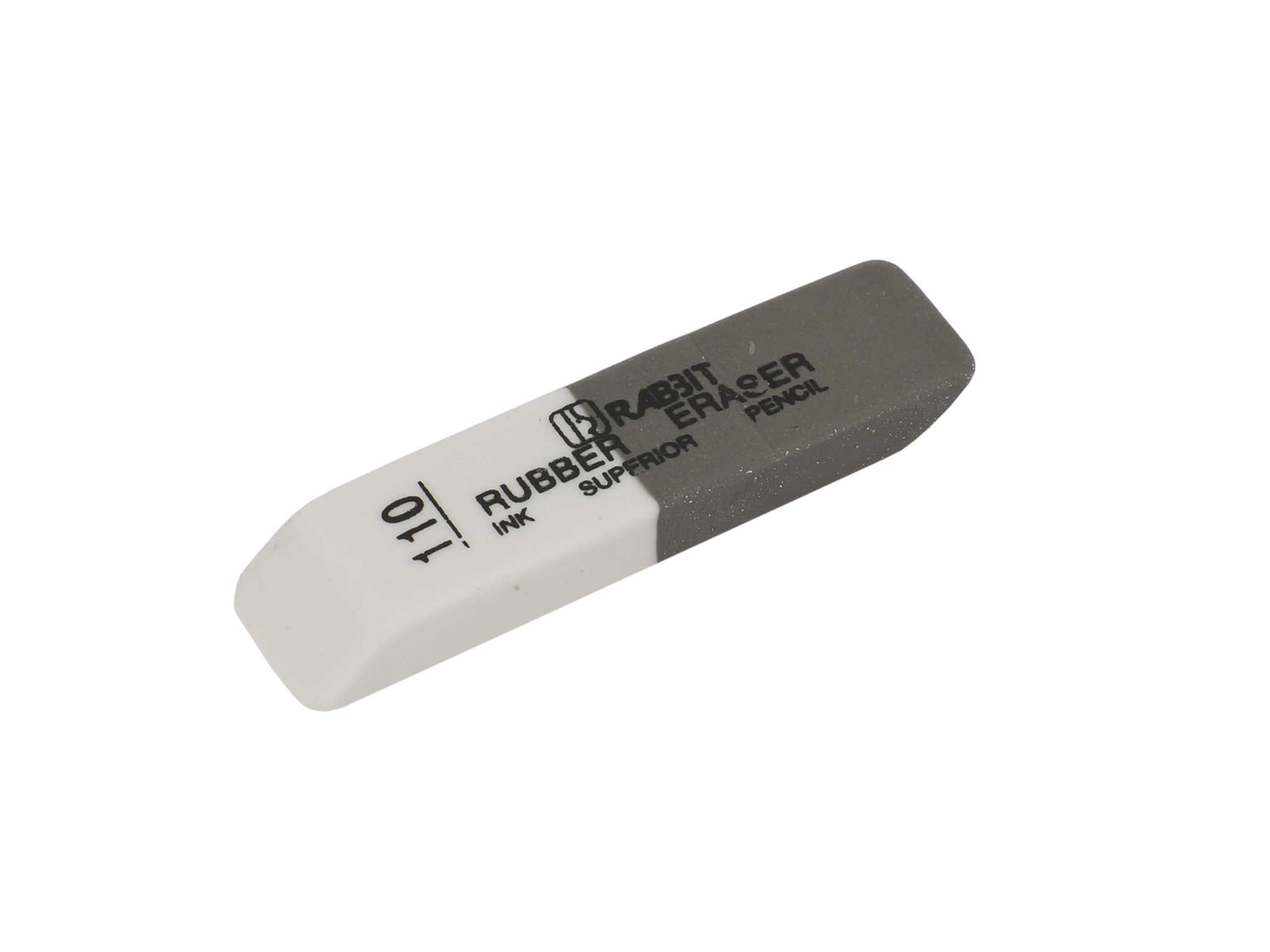 Гумка біло-сіра 110 RABBIT Rubber Eraser. ST00020. Ціна за 1 шт.