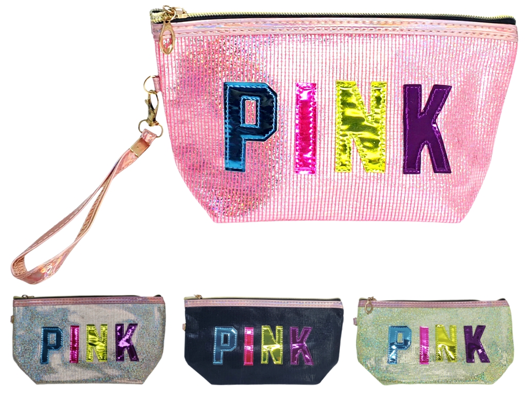 Пенал шкільний з блискучим покриттям Pink, 4 дизайни (ціна за 1 шт)