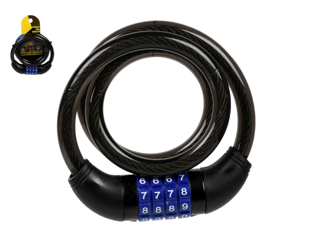 Кодовый замок для велосипеда 12×80 см, VL36886