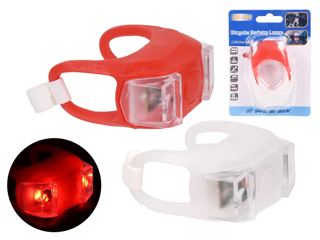 Мигалки LED для велосипеда 2шт/наб, 4х5х2.5см, 2 батарейки CR2032, VL97733