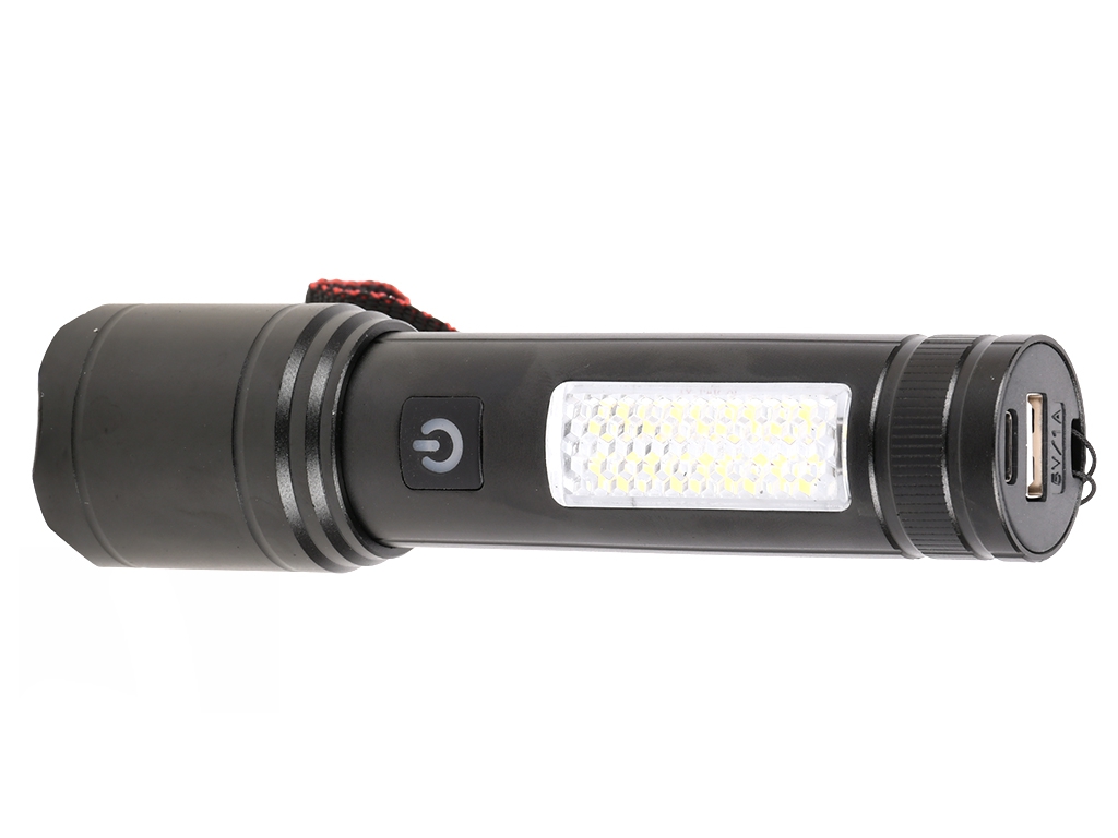 Фонарик аккумуляторный для велосипеда USB, 14х3.5х3.5см, VL97750