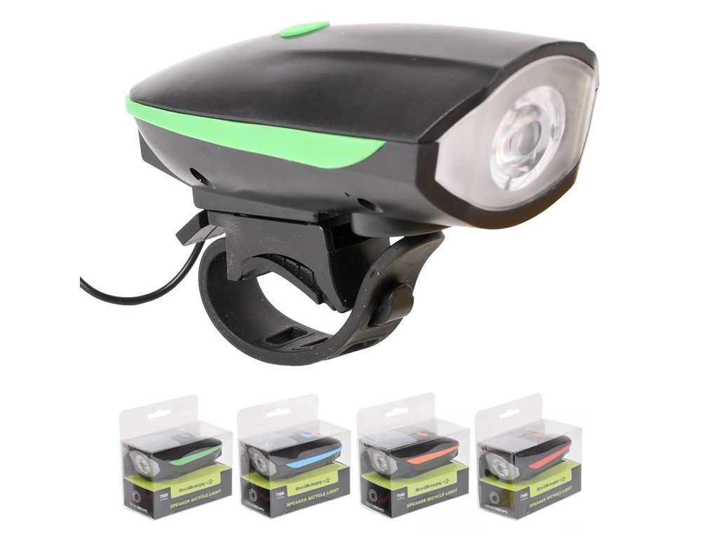 Фонарик с сигналом для велосипеда USB, 10х6х5.5см, VL97756