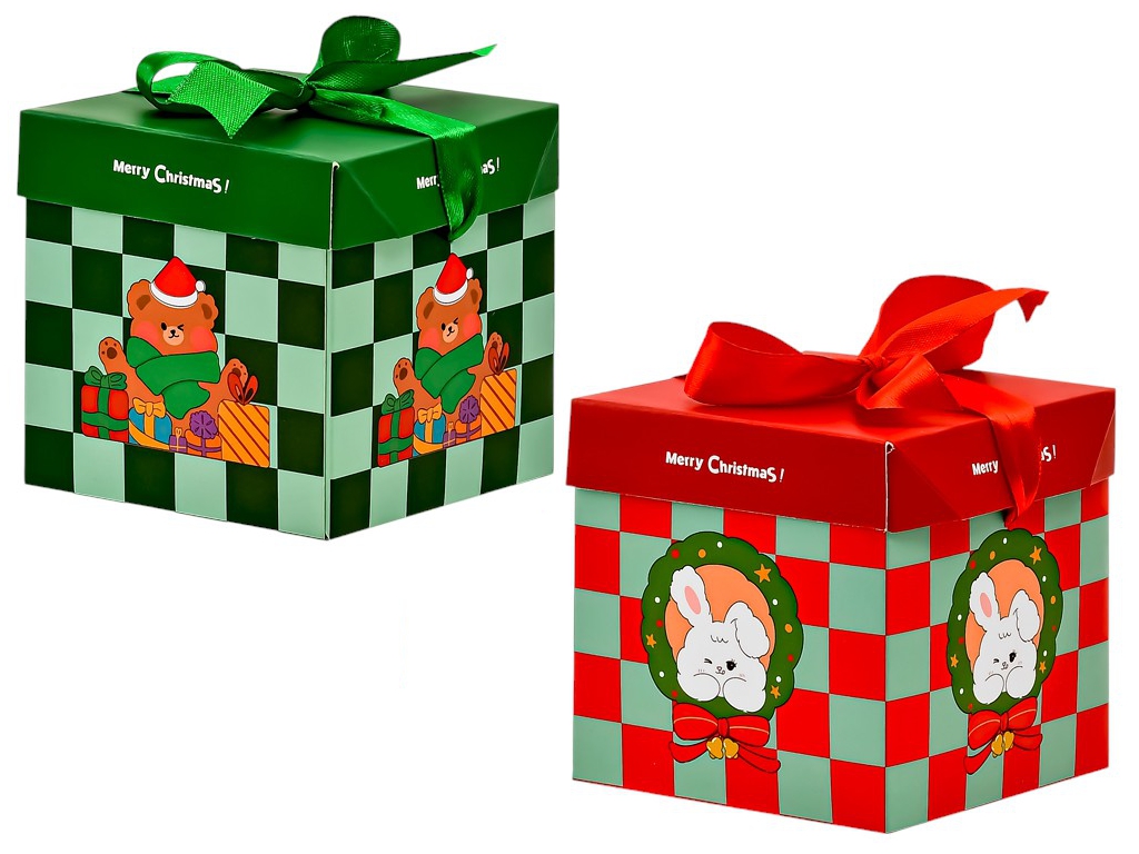 Коробка новорічна картонна Merry Christmas 10см, WW02721