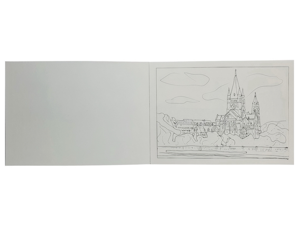 Розмальовка "Міста Відень", формат A4 29,7×21 см, 10 аркушів, Аркуш