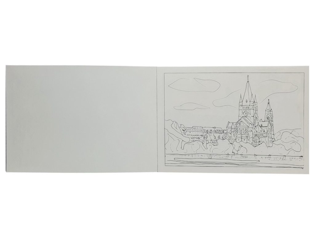 Розмальовка "Міста Відень", формат A4 29,7×21 см, 10 аркушів, Аркуш