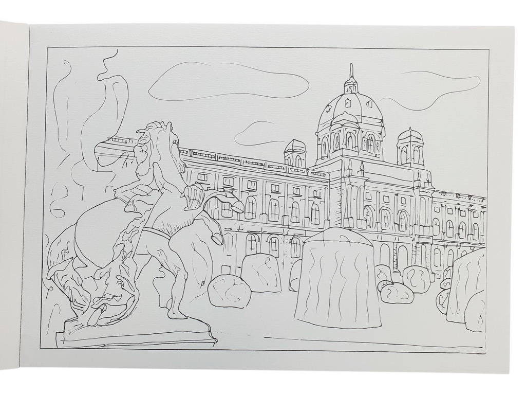 Розмальовка "Міста Відень", формат A4 29,7×21 см, 10 аркушів, Аркуш