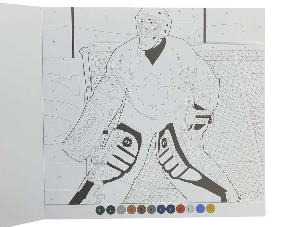 Розмальовка по номерах "Спорт", формат 24×22,7 см, 12 аркушів, Аркуш