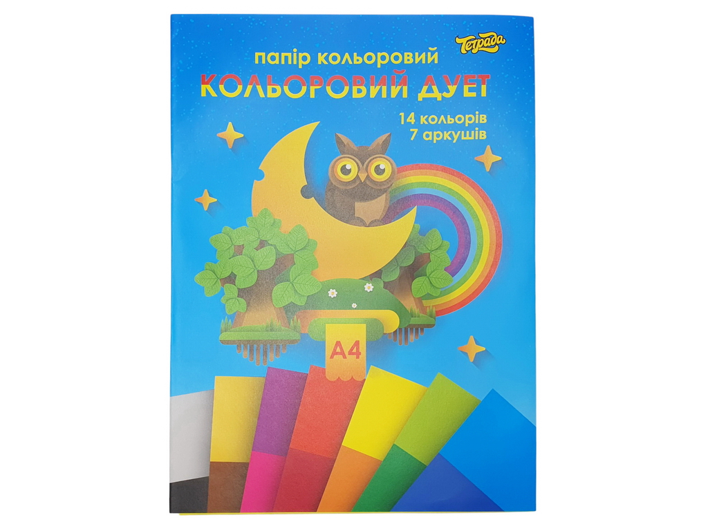Цветная бумага Цветной дуэт, Тетрада ТЕ1185