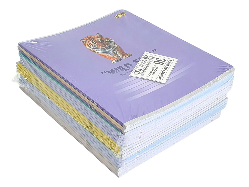 Зошит шкільний клітинка Pastel, 36 арк., мокрий шовк та УФ-лак, 5 видів (ціна за 1шт) Тетрада
