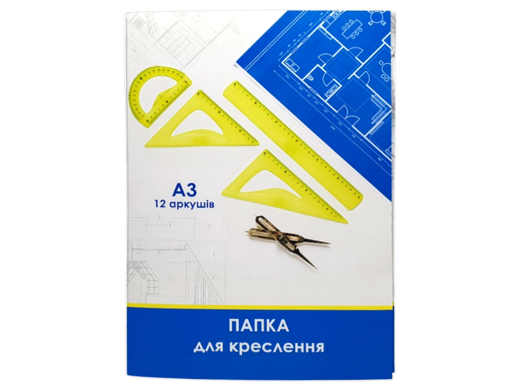 Папка для черчения А3 12 листов, Тетрада ТЕ322